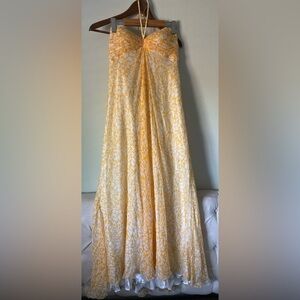 Laundry by Shelli Segal Silk Halter Maxi Dress Size 10